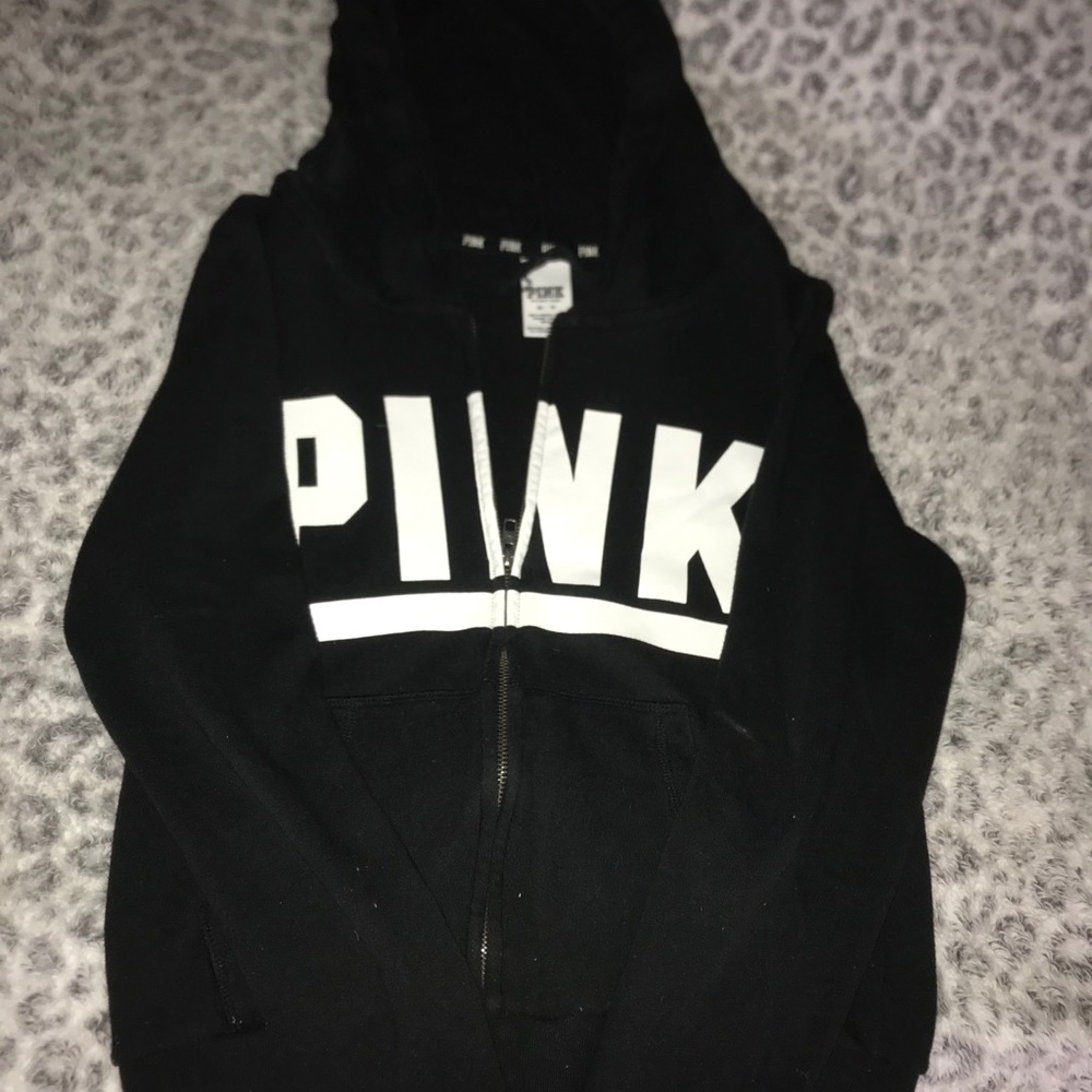 Pink brand zip down jacket